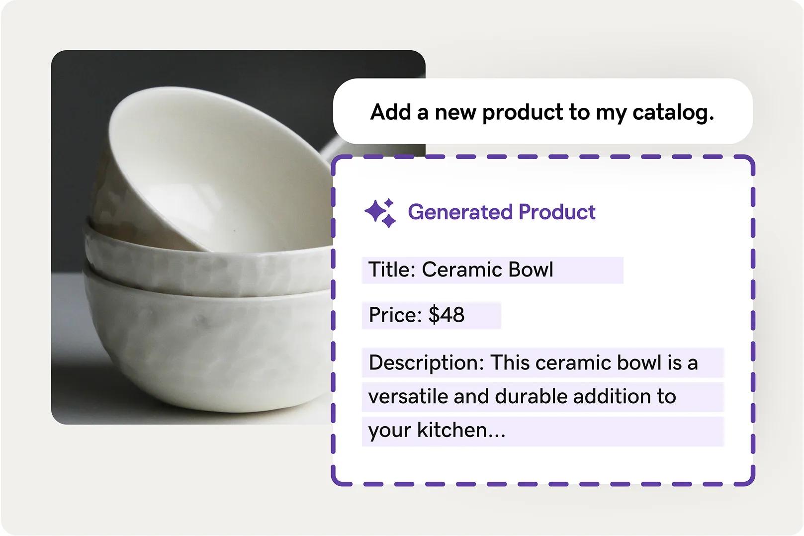 AI catalog customization